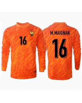 Francia Mike Maignan #16 Portiere Maglia Gara Trasferta Repliche Europei 2024 Maniche Lunghe